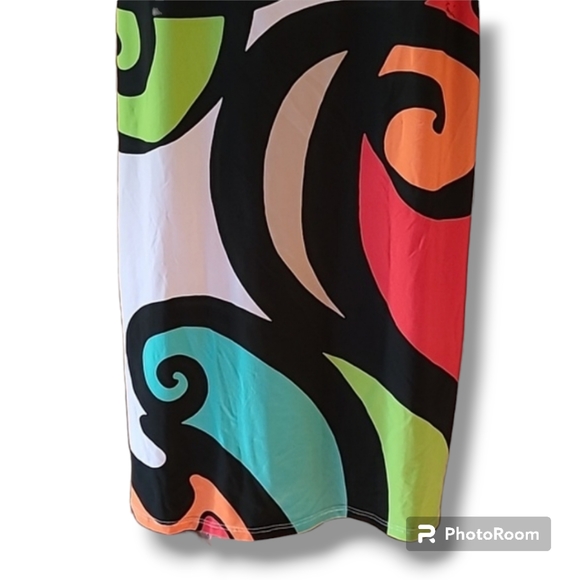 Trina Turk Pop Wave Multicolor Short Tank Racerback Coverup Dress - Picture 4 of 8